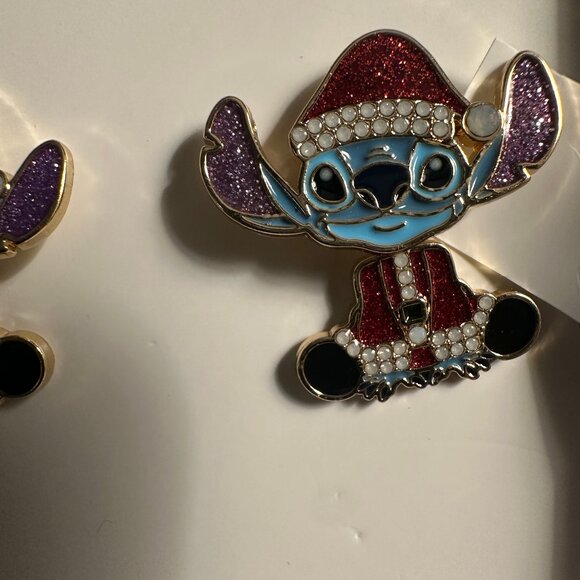 Disney BaubleBar Stitch Santa Earrings  NIB - Picture 2 of 3